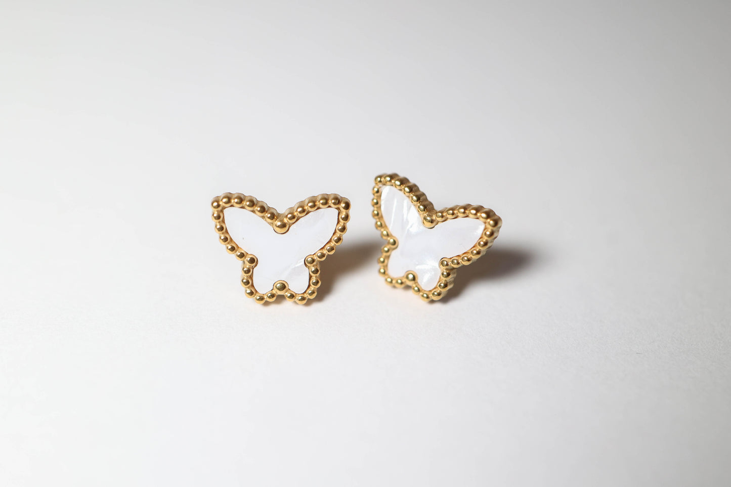 Boucles d'oreilles Papillon Blanc